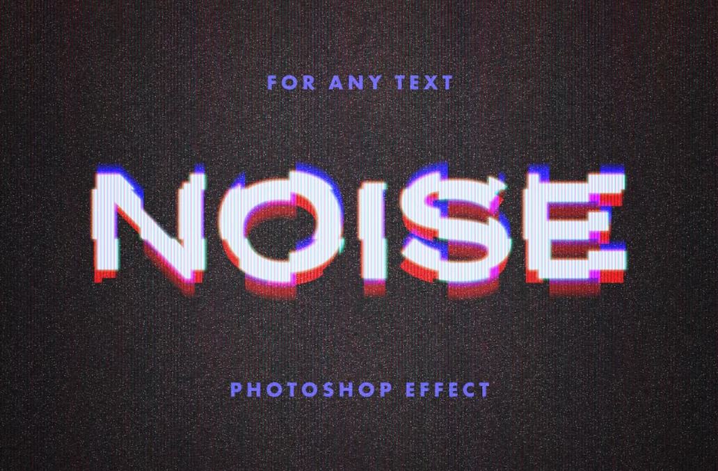 Noise Text Effect PS