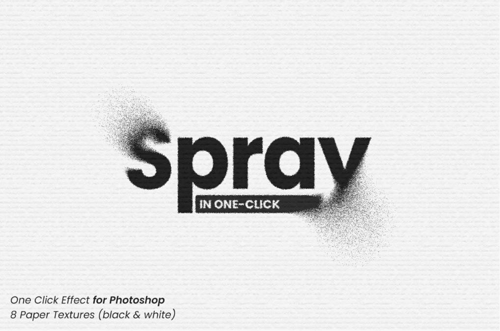 One Click Sprayed Paint Text Effect