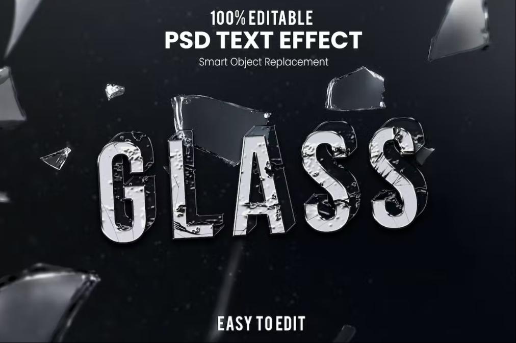 Professional Glass Text Effect