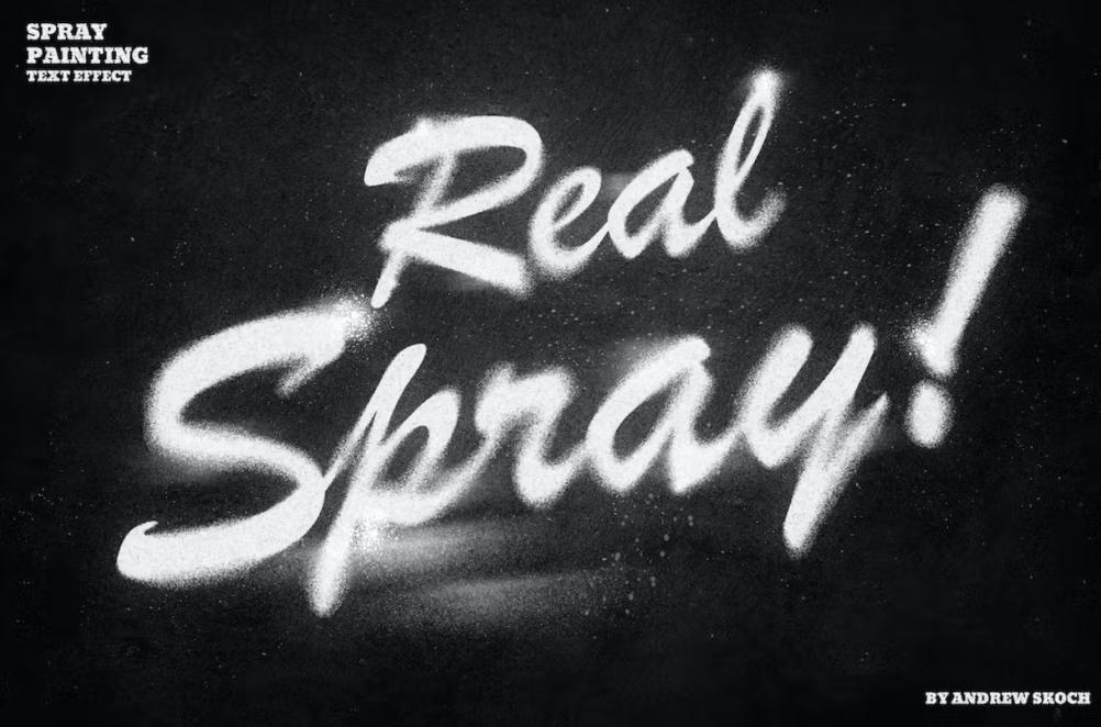Realistic Spray Paint Text Effect