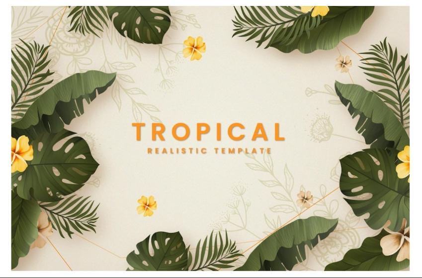 Realistic Tropical Background Design