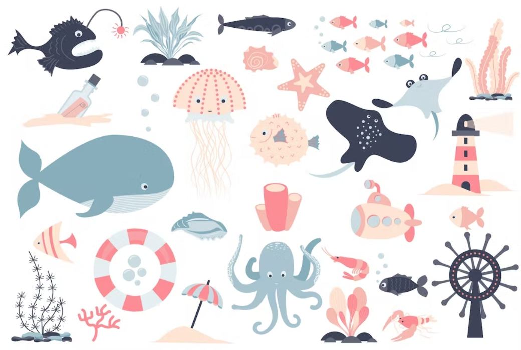 Sea Creature and Plants Set