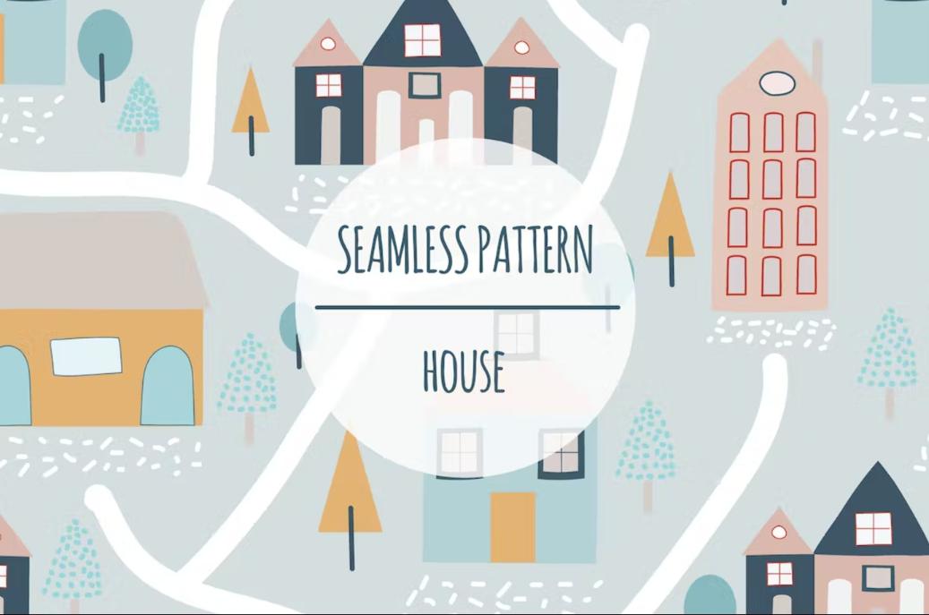 Seamless House Pattern Designs