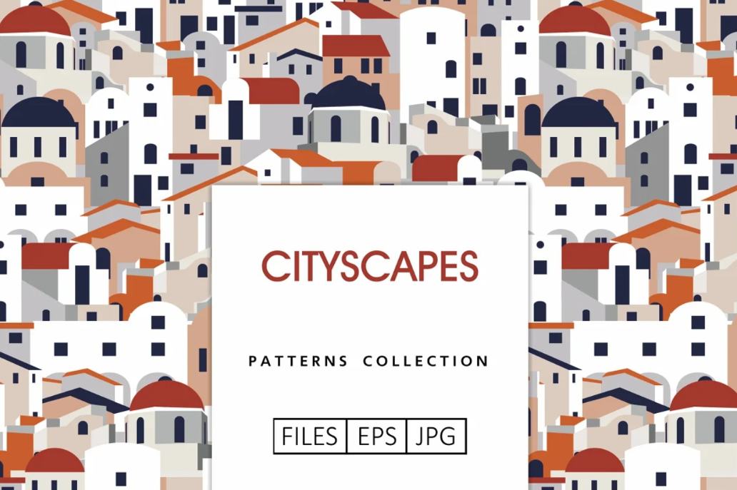 Seamless cityscapes Pattern Designs