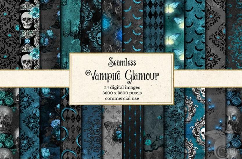 Seamless vampire Digital Papers