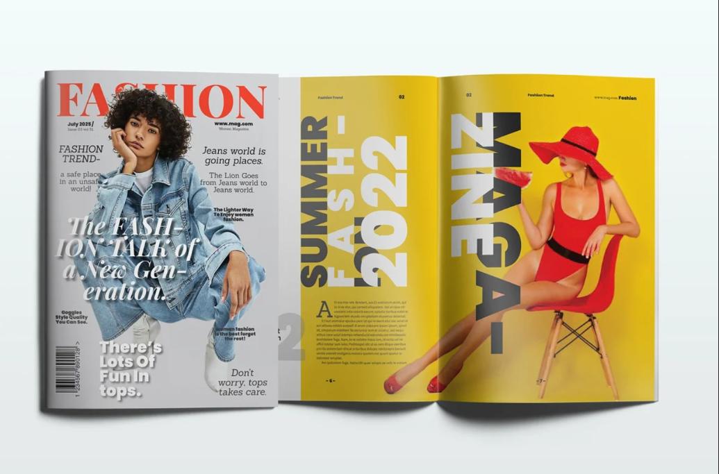 Summer Fashion Magazine Template