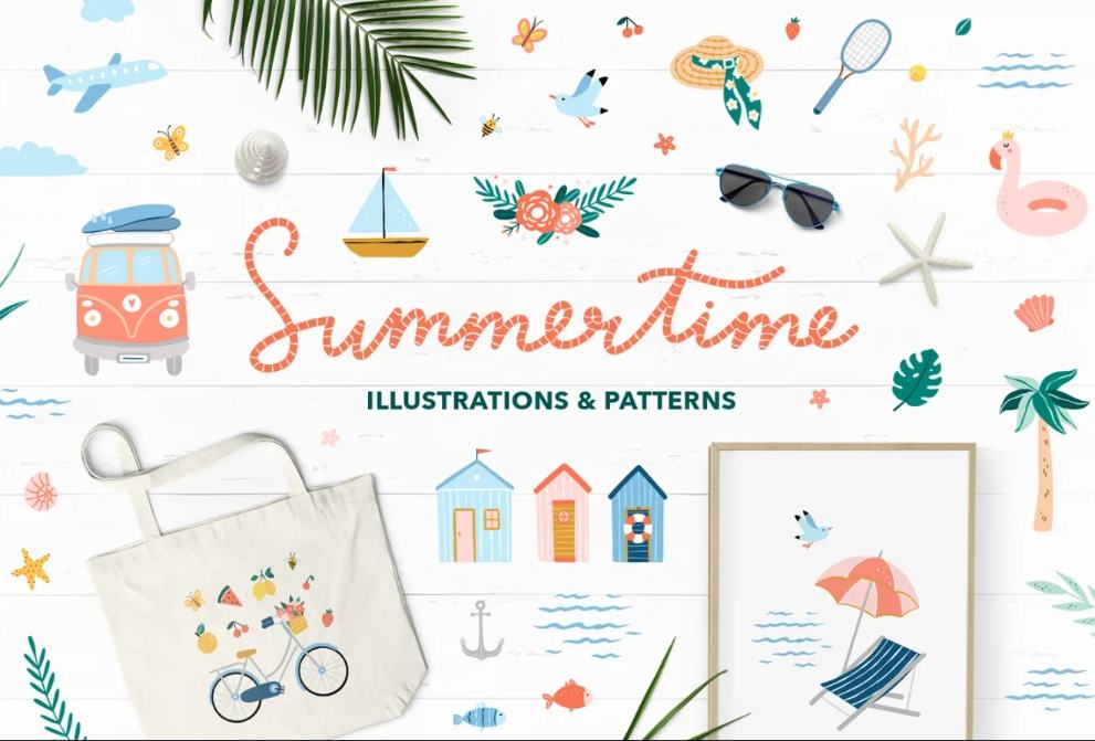 Summer Time Illustrations and Patterns