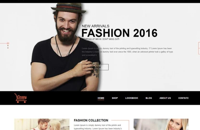 Unique Fashion Theme for E Commerce