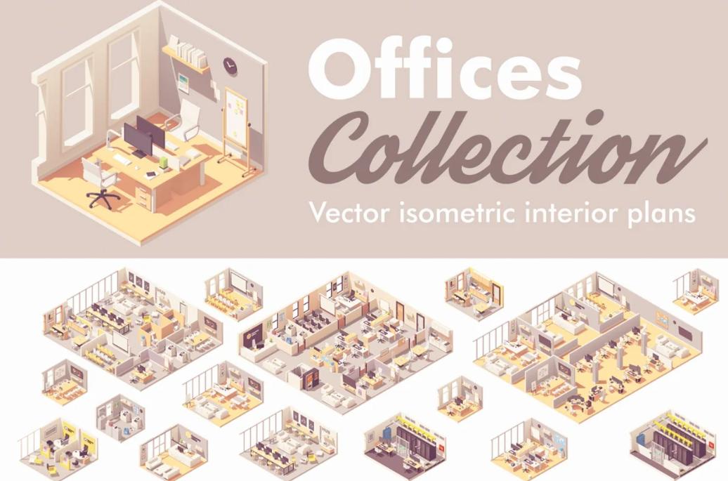 Vector Office Interior Illustrations