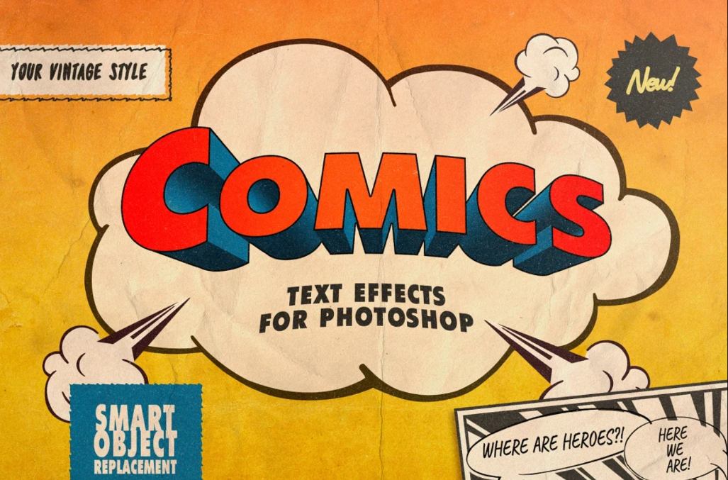 Vintage Comic Text Effect