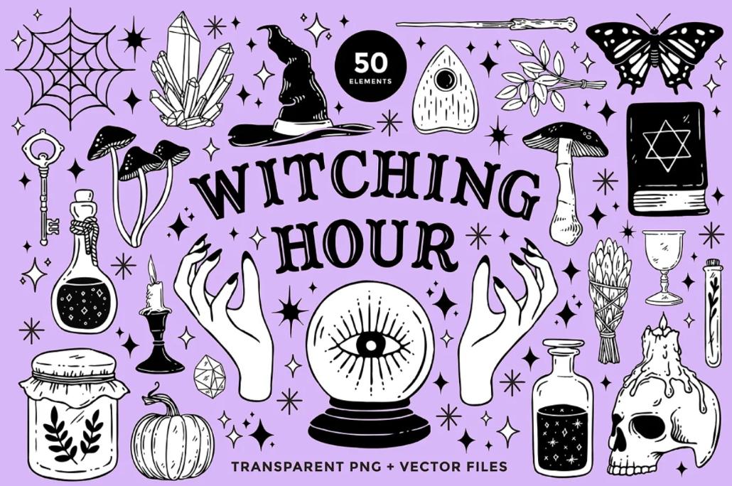 Witchcraft and Magic Illustrations