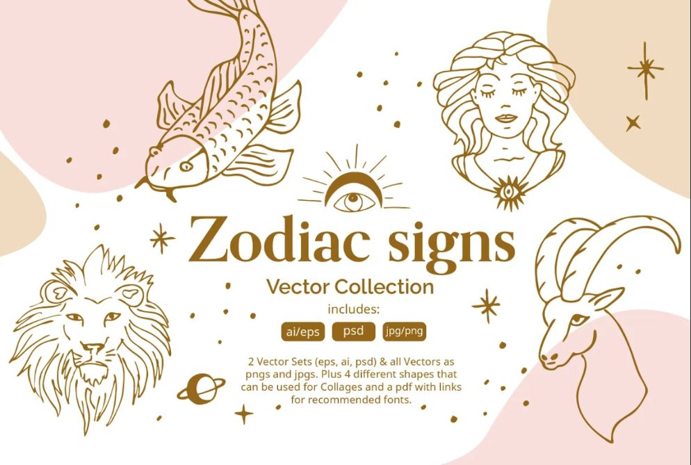 Zodiac Signs Vector Collection