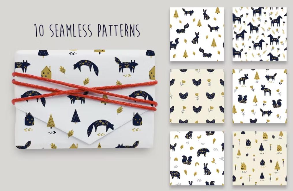 10 Seamless Animal Pattern Designs