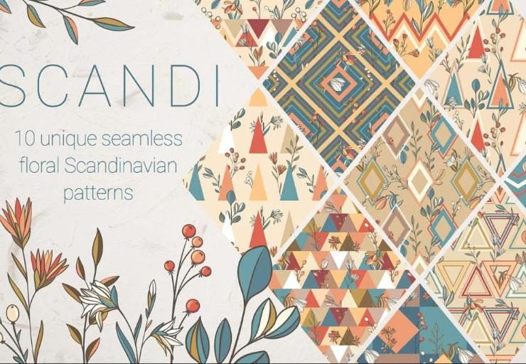 15+ Scandinavian Patterns AI FREE Download