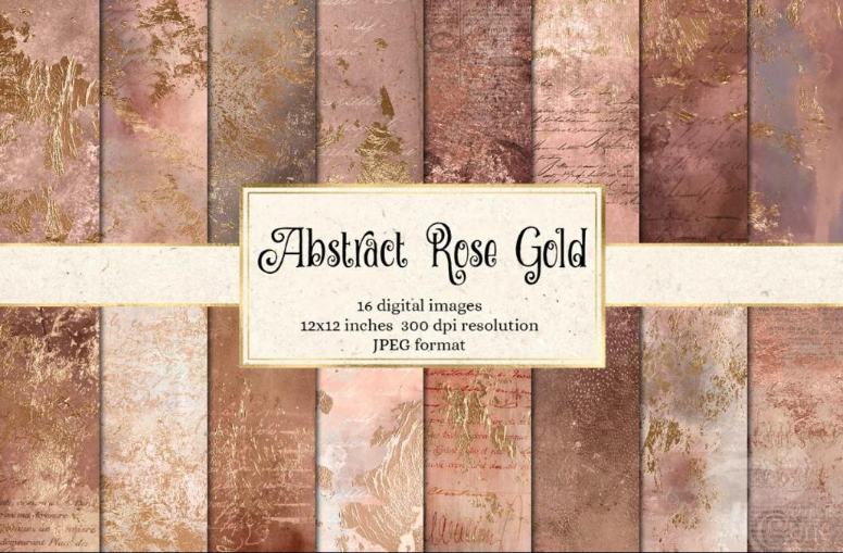 16 Abstract Rose Gold Textures