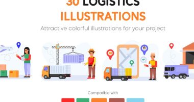 30 Logistics illustrations