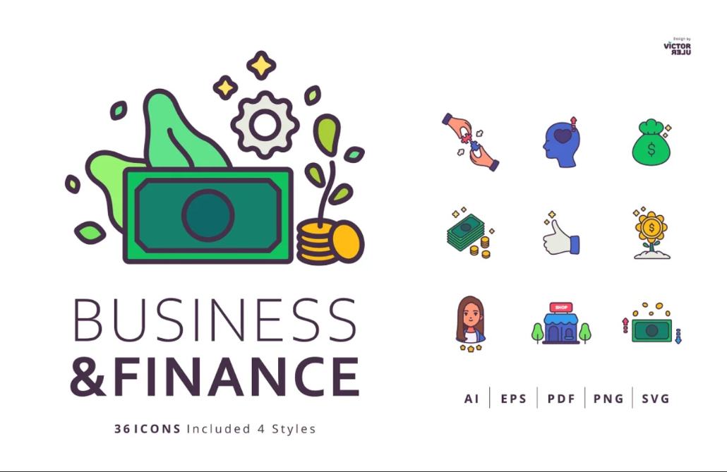 36 Business and Financce Icons Set