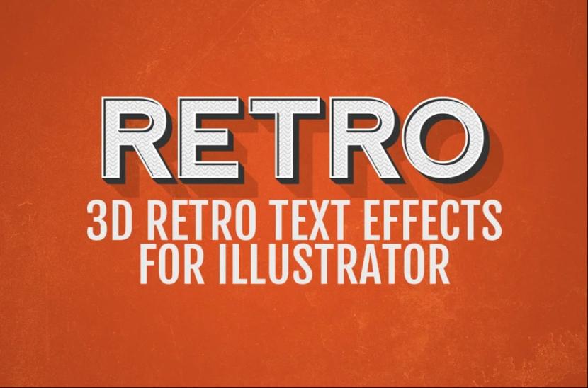 3D Retro Text Effects for Illustrators