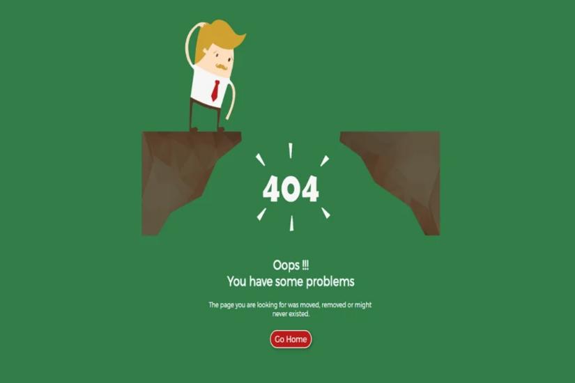 404 Lost Man Illustration Design