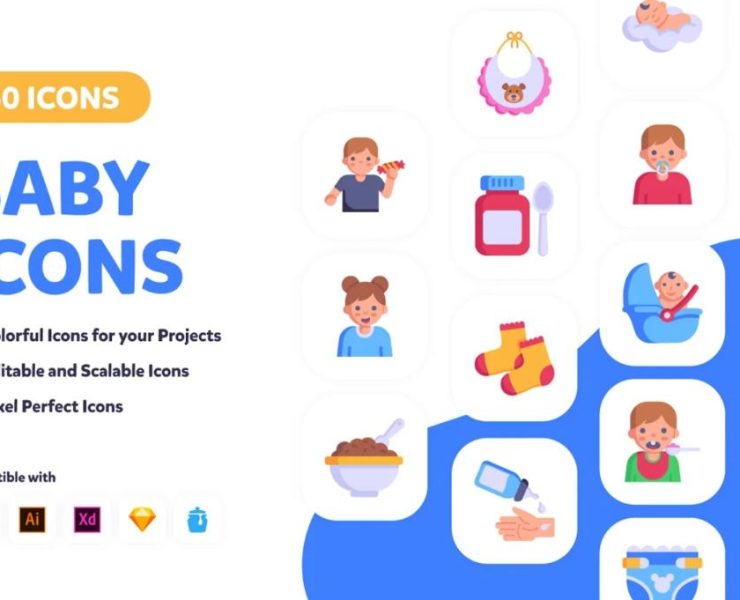 15+ Baby and Childhood Icons Free Download