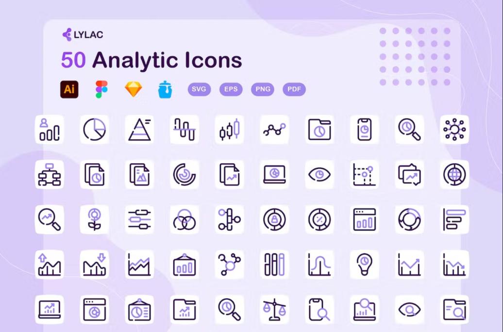 50 Colorful Sketch Icons Set