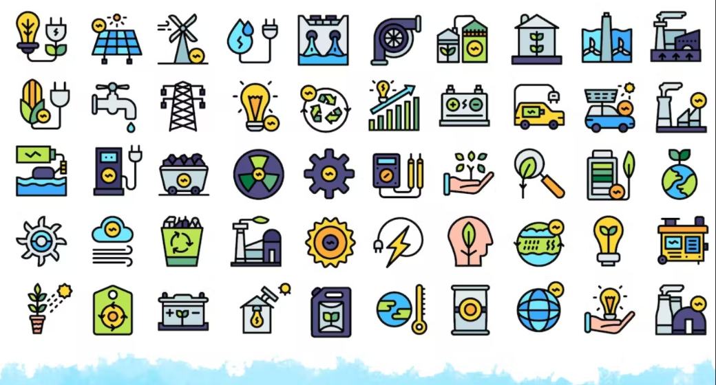 50 Renewal Energy Icons