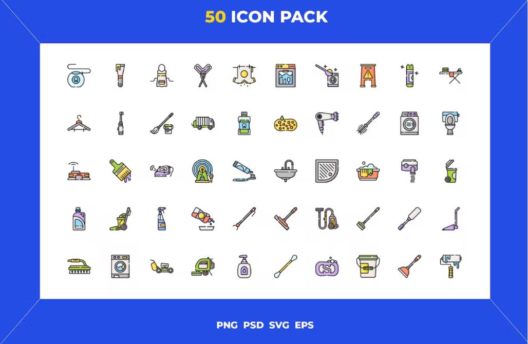 50 Unique Icons Set