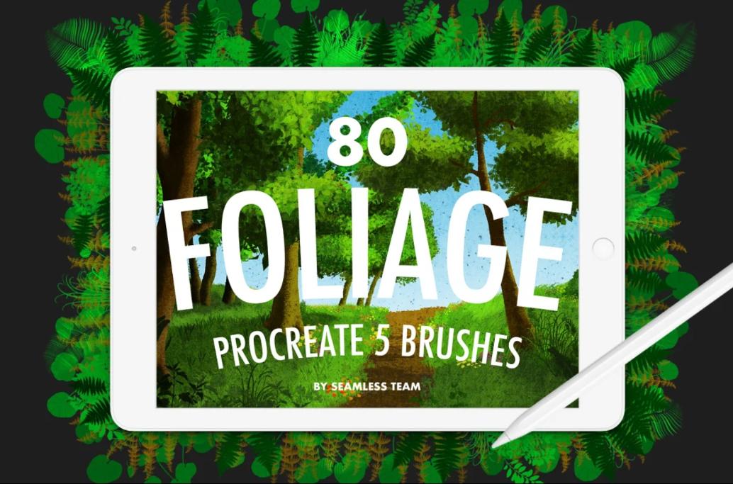 80 Foliage Brushes Set