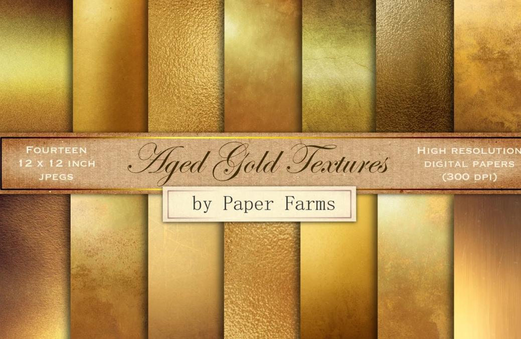 Aged Gold Textures set