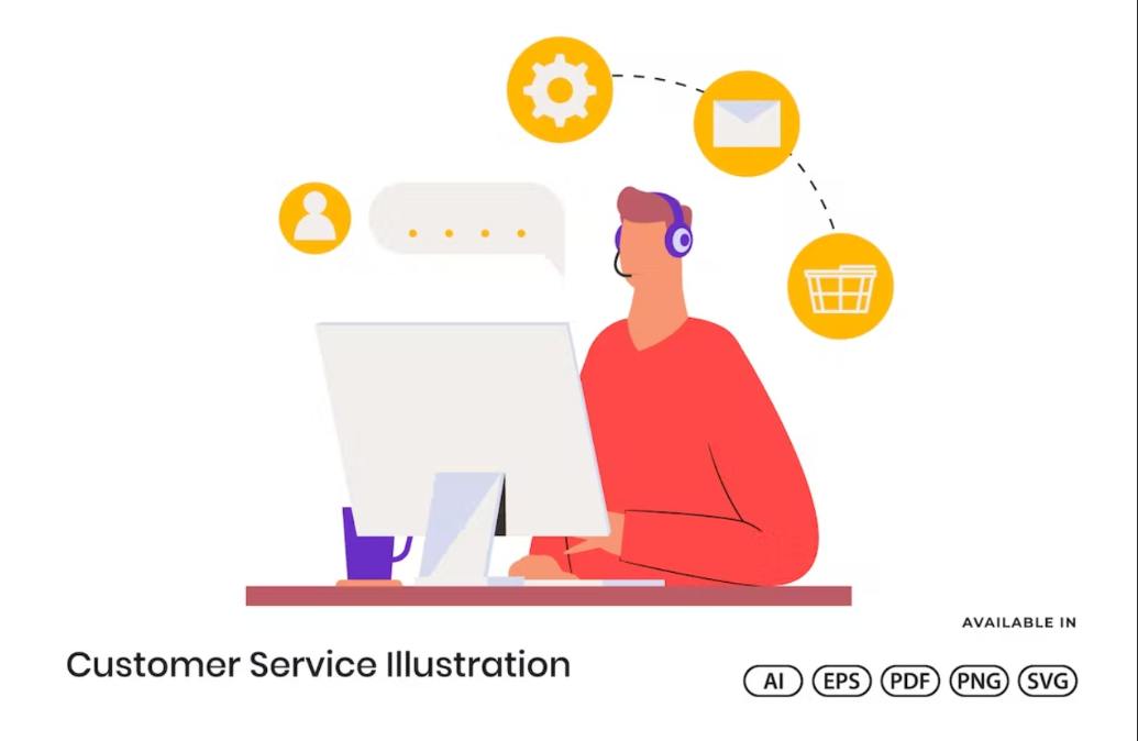 Ai and EPS Customer Service Vector