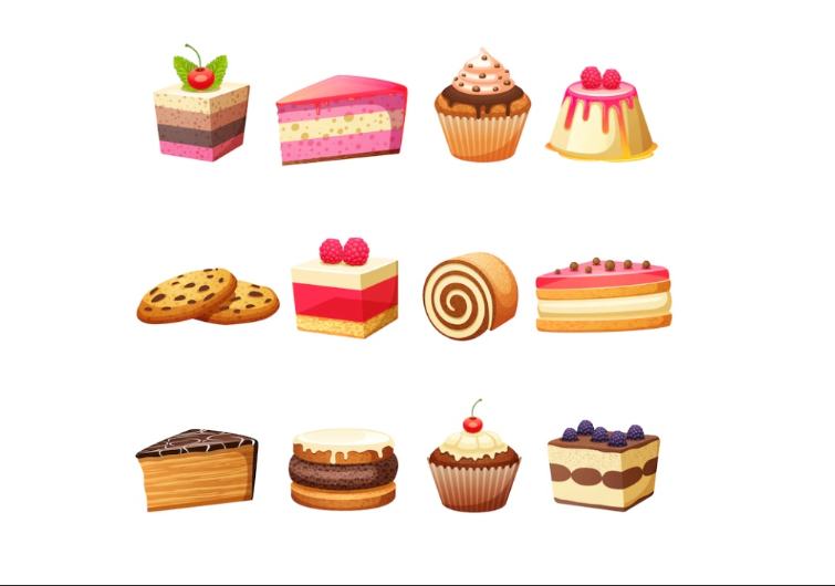 Cakes and Sweets Icon Set