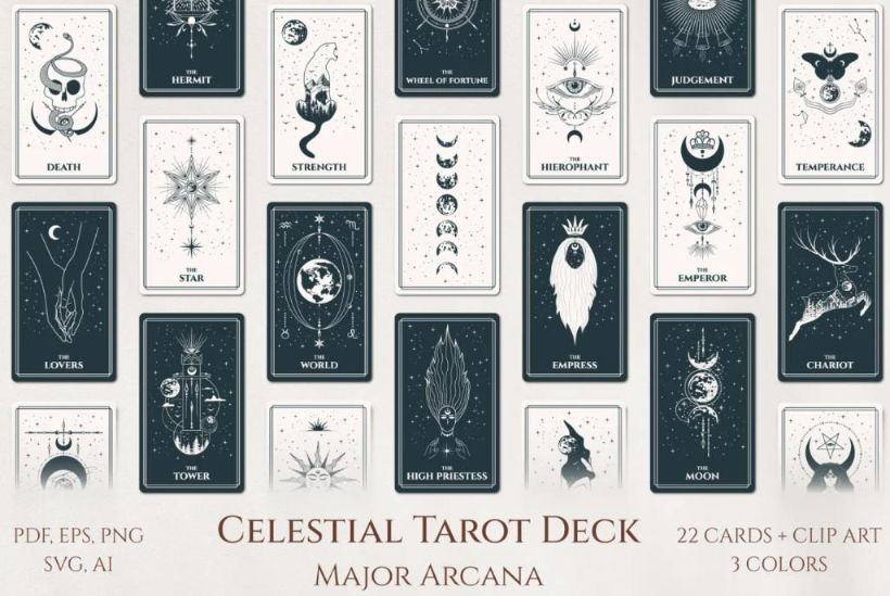 Celestial Tarot Deck Designs