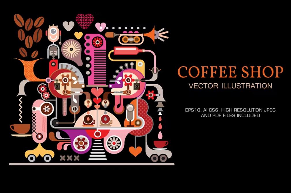Coffee Shop Vector Illustration