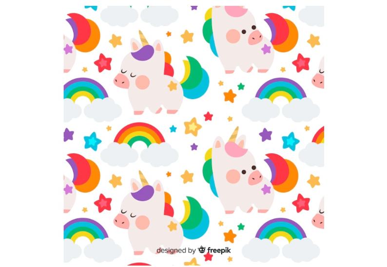 Colorful Unicorn Pattern Design