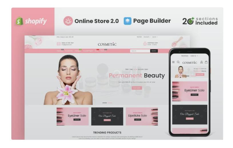 Cosmetics Store Shopify Website
