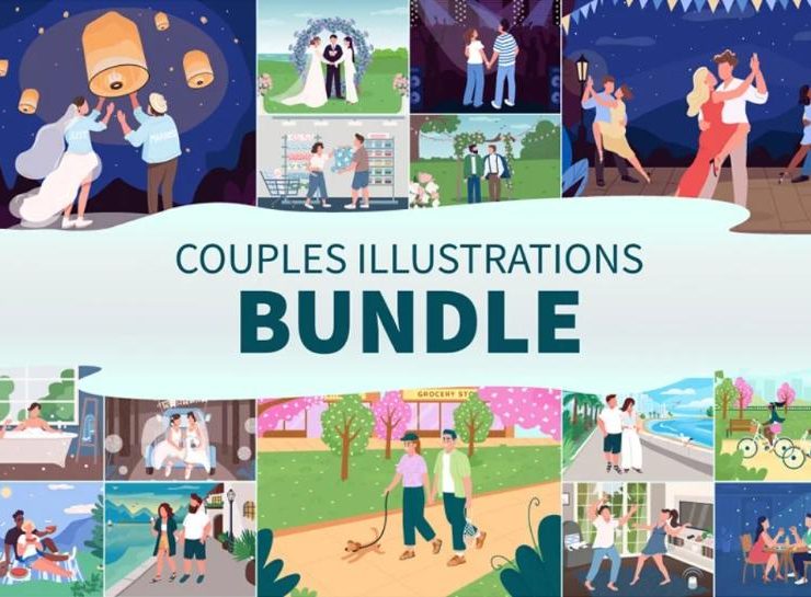 15+ Couples Illustrations Ai PNG FREE Download