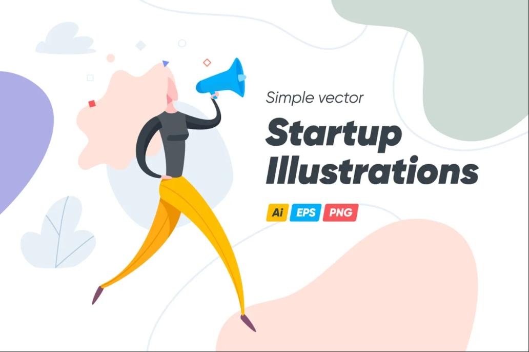 Creative Startups Illustrations Set