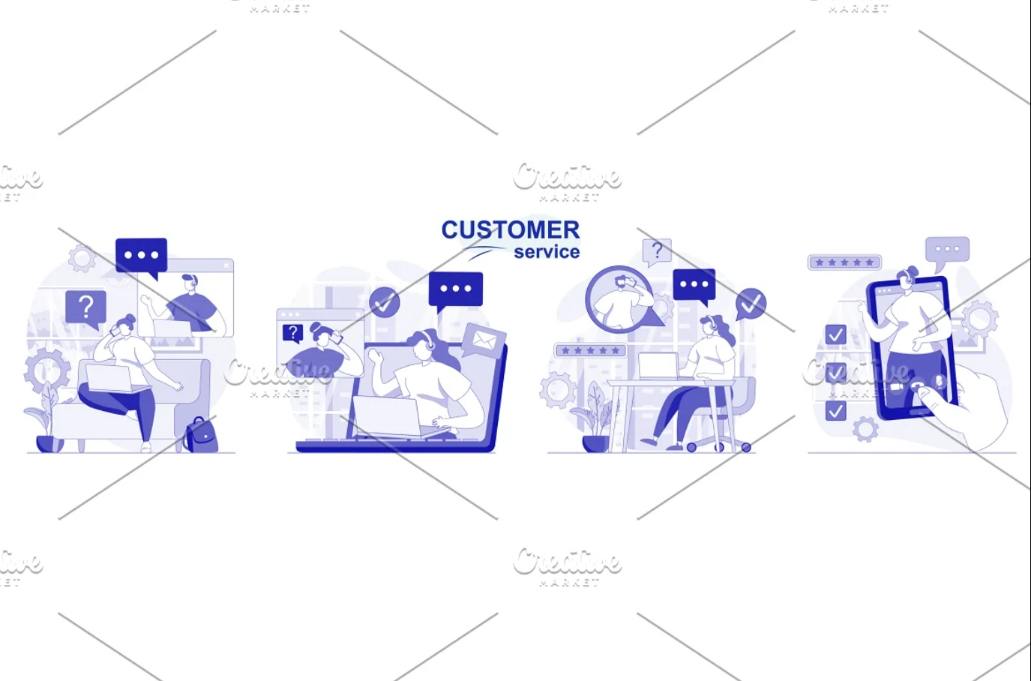 Customer Service Web Illustrations