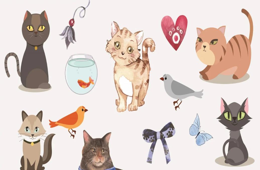 Cute Cat Cliparts
