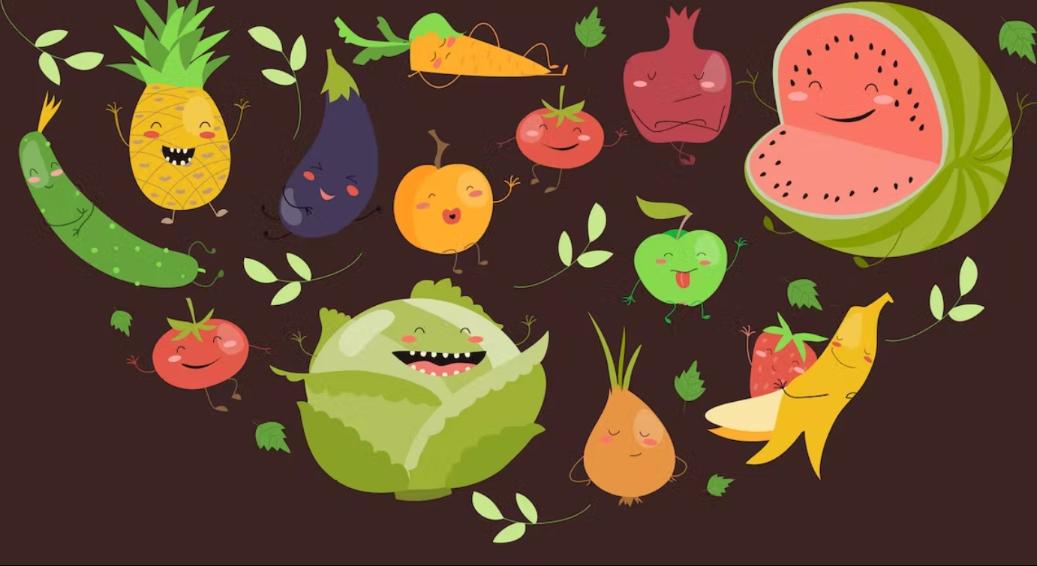 Cute Vegetable Face Illustrations