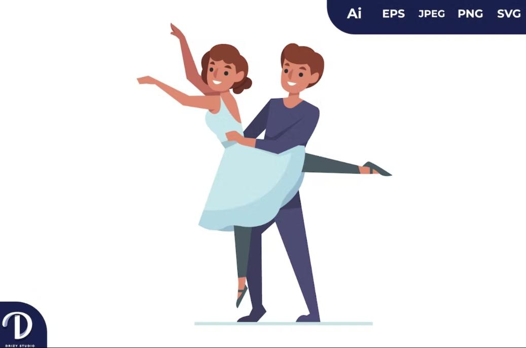 Dancing Couple Illustration Designs