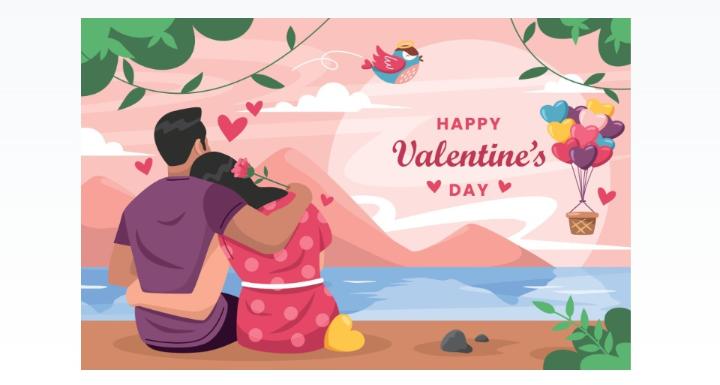 Editable Happy Valentines Day Background