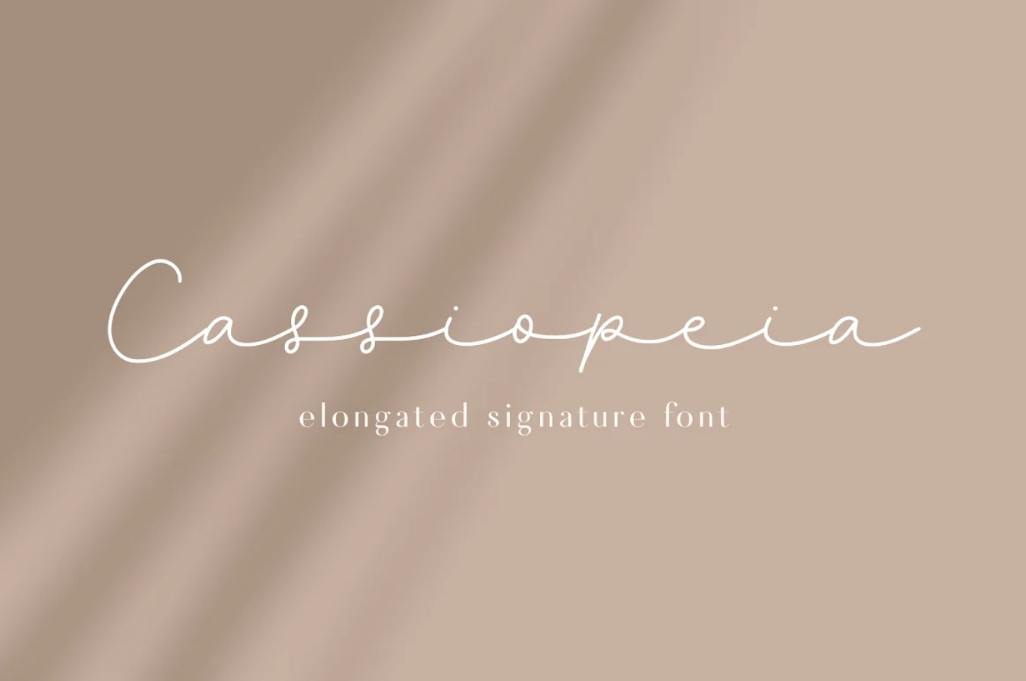 Elongated Signature Style Script