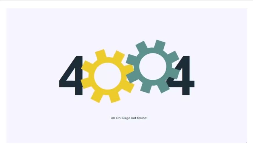 Free 404 HTML Template