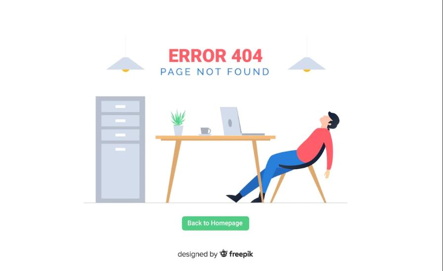 Free Error 404 Page Design