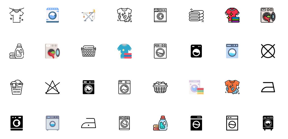 Free Professional Laundry Icons Set