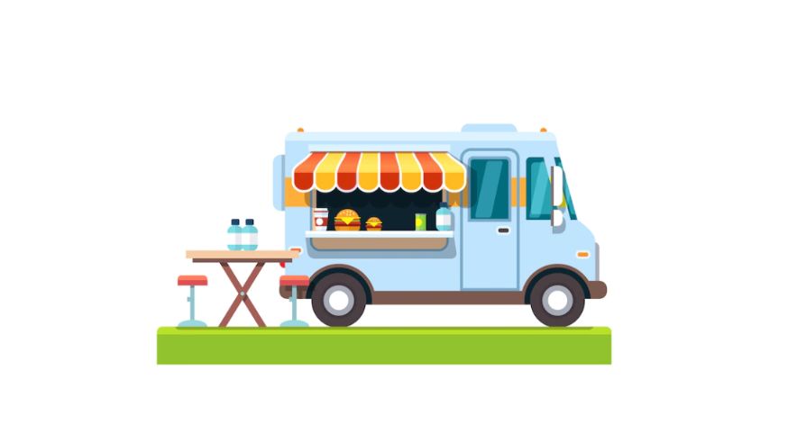 Free Street Food Truck Vector