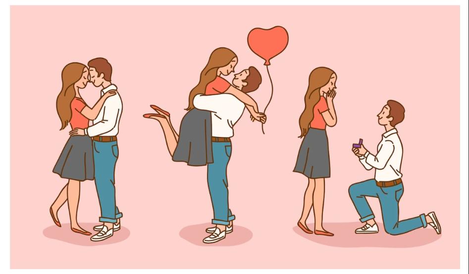 Free Valentine Couple Illustrations