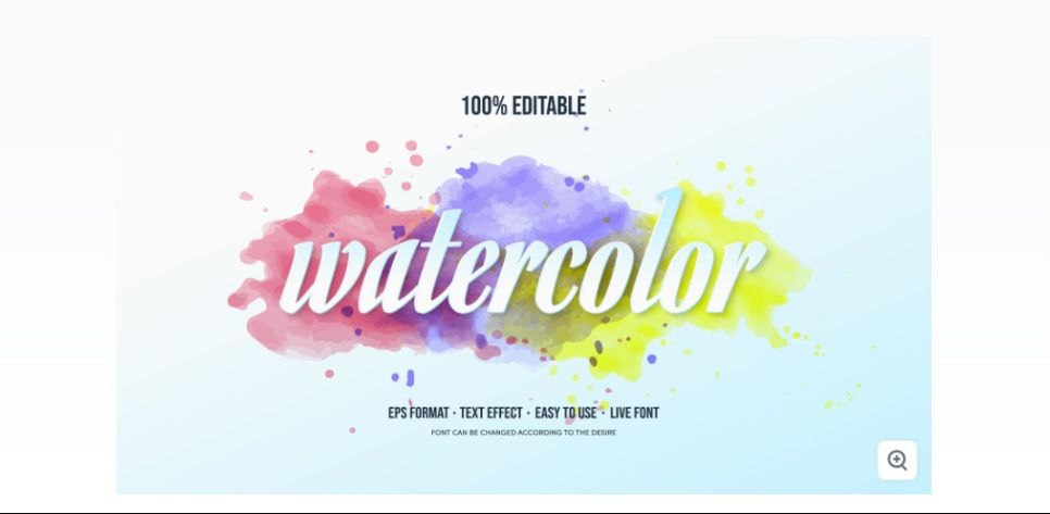 Free Watercolor Text EPS
