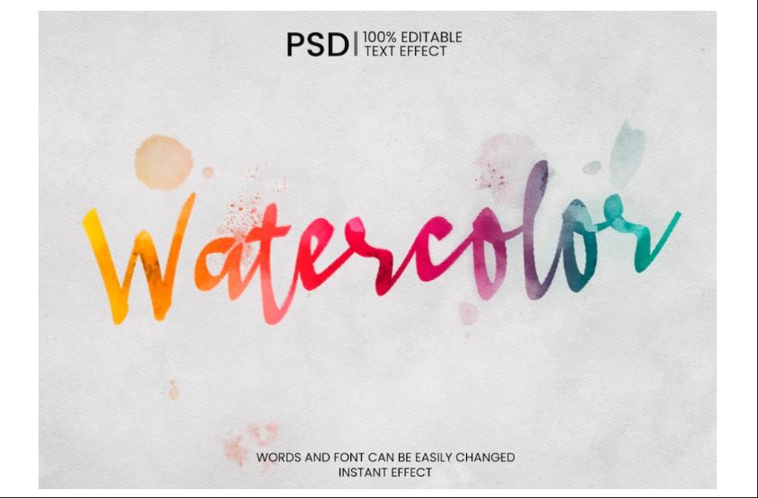 Free Watercolor Text Effect
